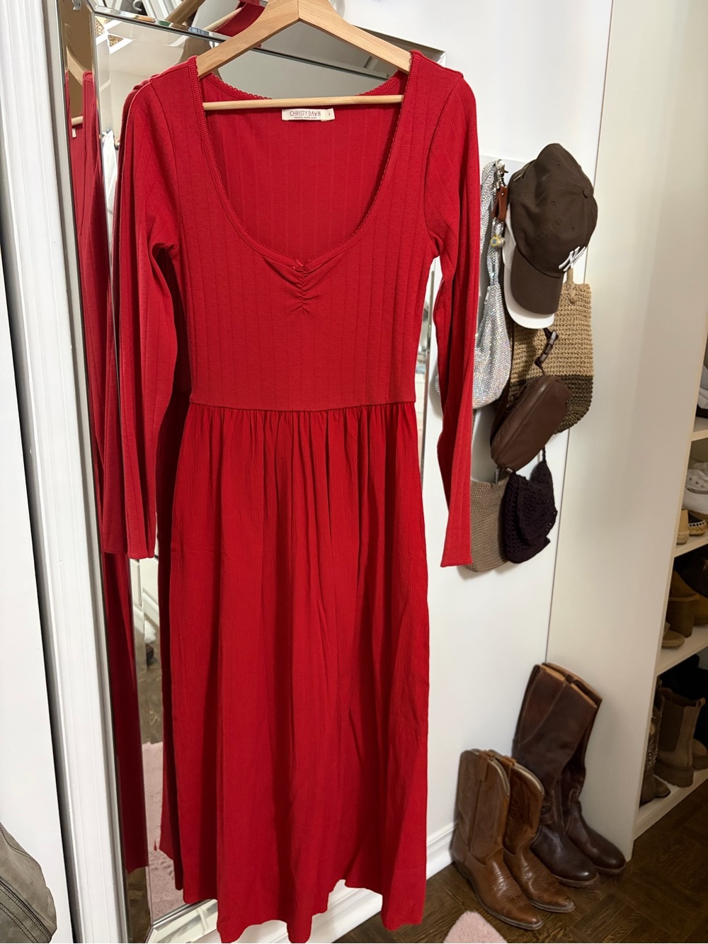 CHRISTY DAWN Ramona dress in crimson - Picture 9 of 15